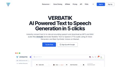 Verbatik Demo | VERBATIK AI Powered Text to Speech Generation in 5 ...