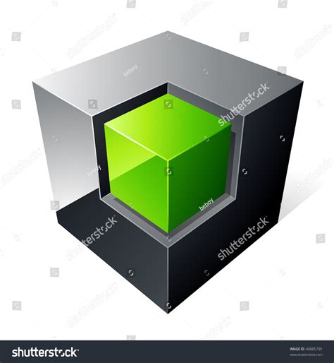 Green Cube Design Stock Vector (Royalty Free) 40885795 | Shutterstock