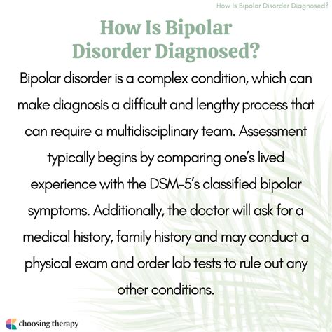 Criteria for Bipolar Disorder Diagnoses