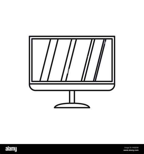 Led tv icon, outline style Stock Vector Image & Art - Alamy