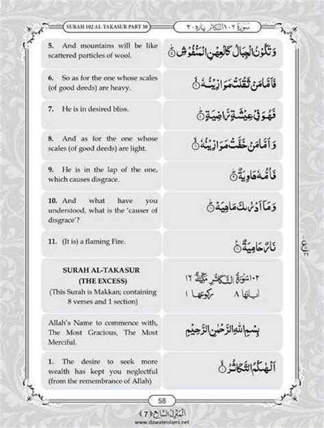 Surah Takathur English PDF - Online Download English Translation PDF