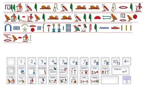 Egyptian Hieroglyphics Numbers 1 20