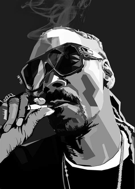 'Snoop Dogg Rapper' Poster, picture, metal print, paint by NGUYEN DINH LONG | Displate | Dog pop ...