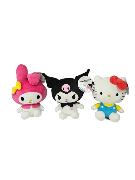 Kellyto Official Sanrio Squishmallow: Hello Kitty, My Melody, Kuromi Plush Doll Set, Ultra-soft ...