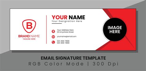 Professional Modern Email Signature Design Template 10627388 Vector Art at Vecteezy