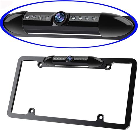 Exterior Accessories License Plate Frame Backup Camera Rear View Camera 170° Viewing Angle 8 ...