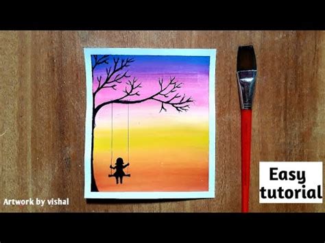 Easy Watercolor Scenery for Beginners, Easy painting for kids step by ...