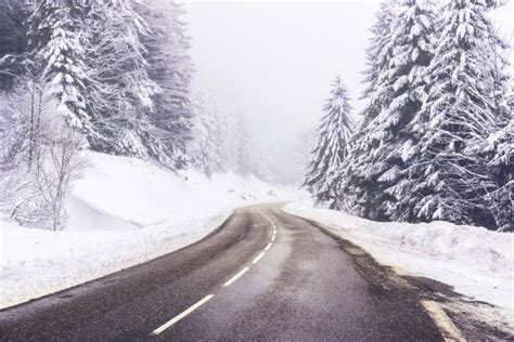 Snow Mountain Road Stock Photos, Pictures & Royalty-Free Images - iStock