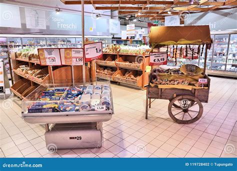 Italy supermarket interior editorial photography. Image of italy - 119728402