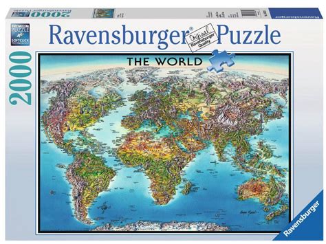 World Map Puzzle 2000 pezzi Ravensburger (16683) - Ravensburger - 2000 pezzi - Puzzle da 1000 a ...