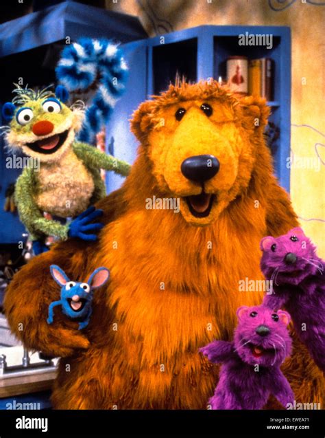 Bear in the big blue house Stock Photo - Alamy