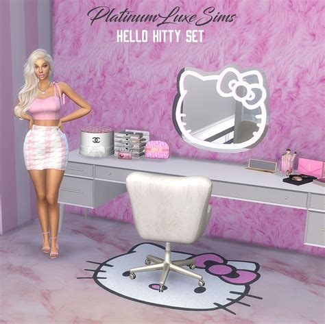 💗 Hello Kitty Set 💗 | Sims 4 toddler, Sims 4 expansions, Sims 4 bedroom