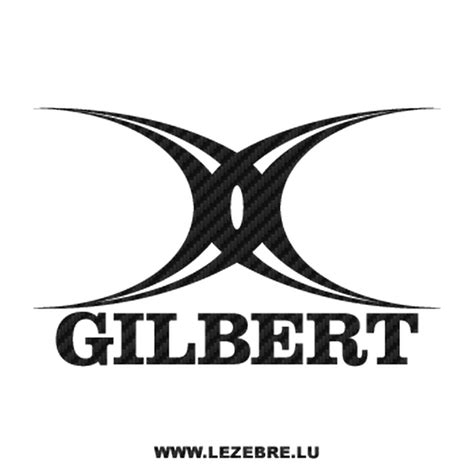 Sticker autocollant carbone Gilbert Rugby Logo