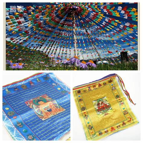 Tibetan Buddhist Prayer Flags, Contain 10 Flags ,Tibet Style Decorative Flag , Length 3 meters ...