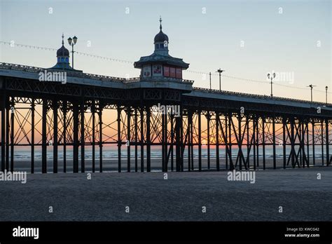 Blackpool North Pier at sunset Stock Photo - Alamy