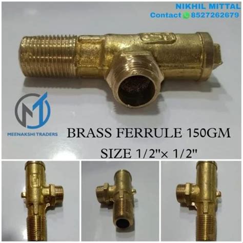 Golden Brass Ferrule 150gm Size 1/2 at Rs 92/piece in New Delhi | ID: 24137960855