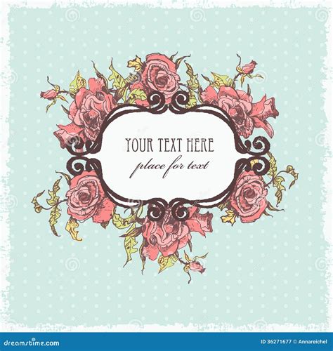 Cadre de vintage illustration stock. Illustration du floral - 36271677