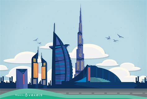 Vector Dubai Illustration Vector Download