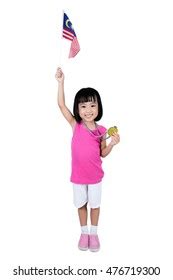 Asian Chinese Little Girl Holding Malaysia Foto Stok 476719300 | Shutterstock