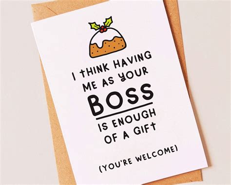 Xmas Gift Funny Christmas Holiday Card for an Employee - Etsy