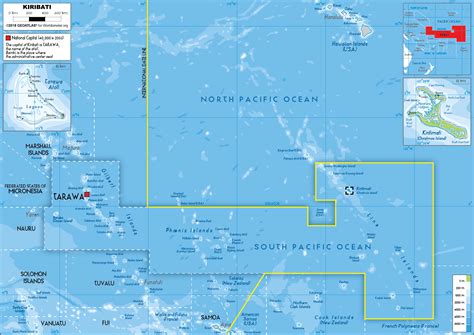 Kiribati Map (Physical) - Worldometer