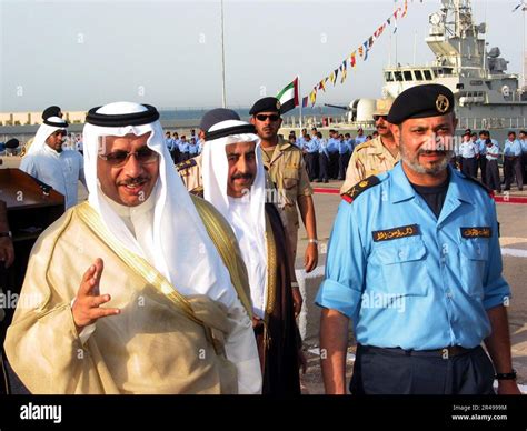 US Navy From left, Kuwait's Defense Minister Sheikh Jaber al-Mubarak al ...