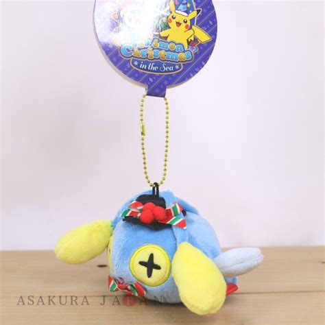 Pokemon Center 2021 Christmas in the Sea Chinchou Plush Mascot Key chain