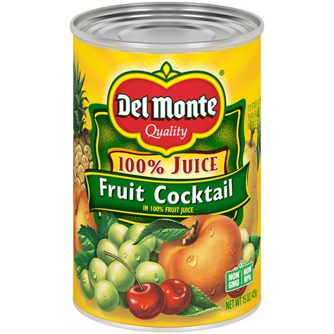 Del Monte Fruit Cocktail, 100% Juice, Canned Fruit, 15 oz Can - Walmart.com