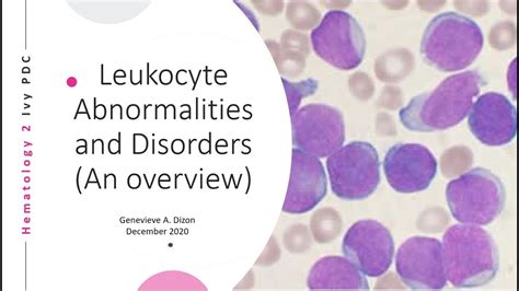 Leukocyte Abnormalities and Disorders (An overview) - YouTube