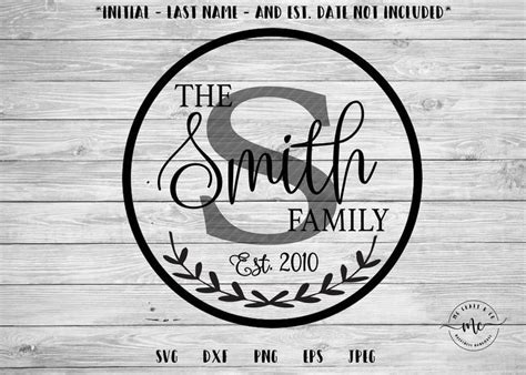 Monogram SVG Family Name svg Last Name svg Farmhouse Sign | Etsy | Monogram svg, Family name svg ...