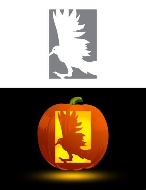 Crow Pumpkin Carving