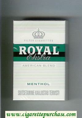 Royal Extra Menthol American Blend cigarettes hard box