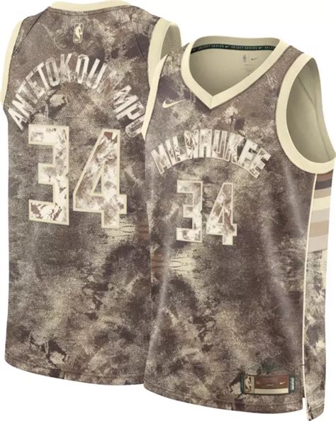 Nike Men's Milwaukee Bucks Grey Giannia Antetokounmpo #34 Dri-FIT ...