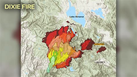 Dixie Fire Satellite Map