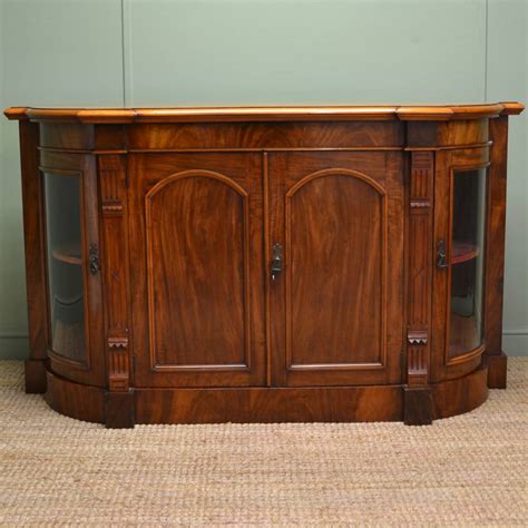 Quality Figured Victorian Mahogany Antique Credenza - Antiques World