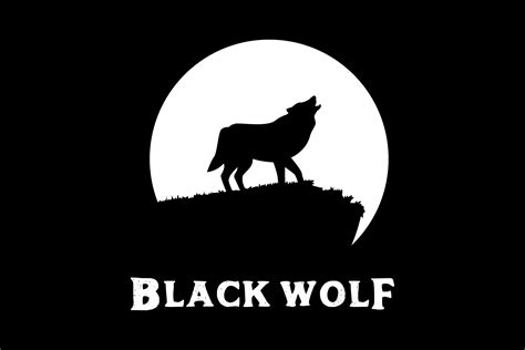 Black and White Logo - Wolf #10 Graphic by djanistudio · Creative Fabrica