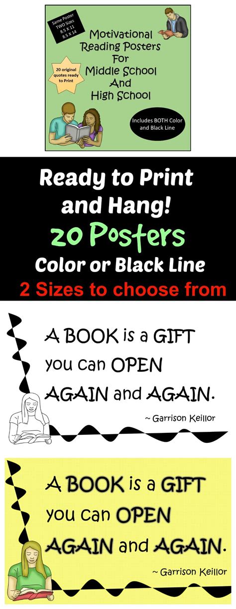 Reading Posters for Upper Grades | Reading posters, School motivation ...