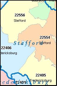 Stafford Zip Code Map - Time Zones Map