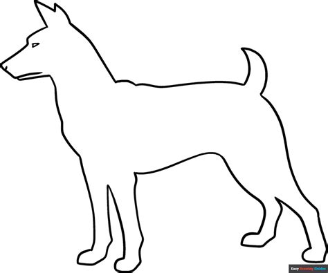 Fierce Dog Clipart Outline