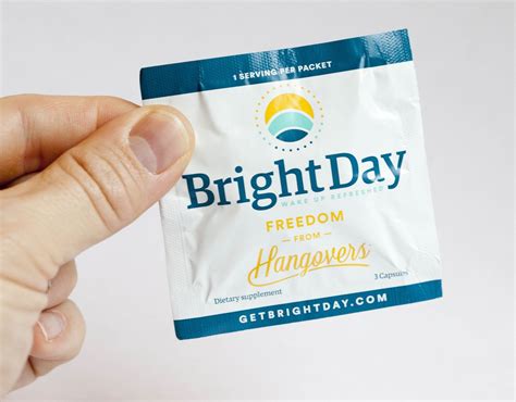 BrightDay Hangover Prevention Pills (6 Packets, 3 Evenings) - Vitamins & Dietary Supplements