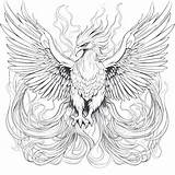 Phoenix Tattoo Coloring Pages Sketch Page sketch template