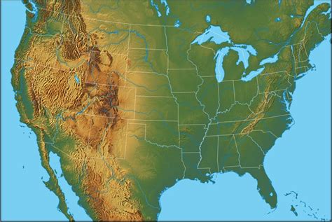 Map Of Usa Geography - Windy Kakalina