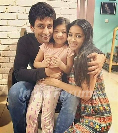 Indraneil Sengupta with his daughter and wife Media