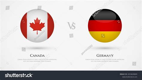 Canada Vs Germany Country Flags Template Stock Vector (Royalty Free) 2233639005 | Shutterstock