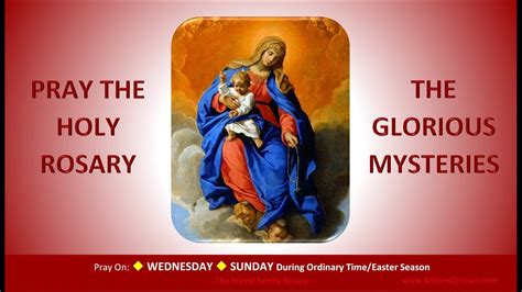 Pray the Holy Rosary: The Glorious Mysteries (Wednesday, Sunday:OT/Easter) - YouTube