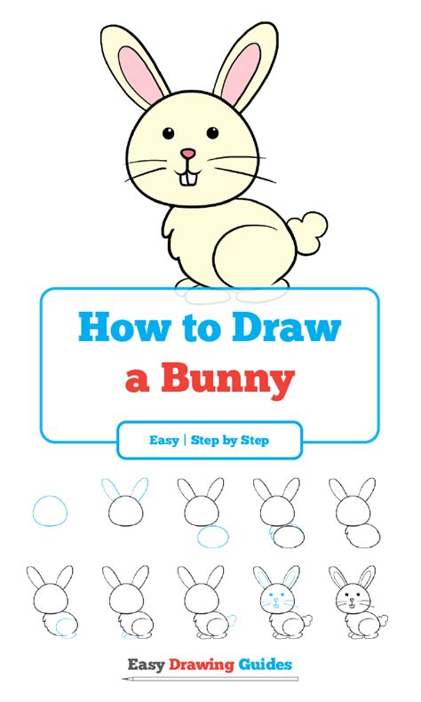 How to Draw a Bunny in a Few Easy Steps | Easy Drawing Guides | Drawing for kids, Easy drawings ...