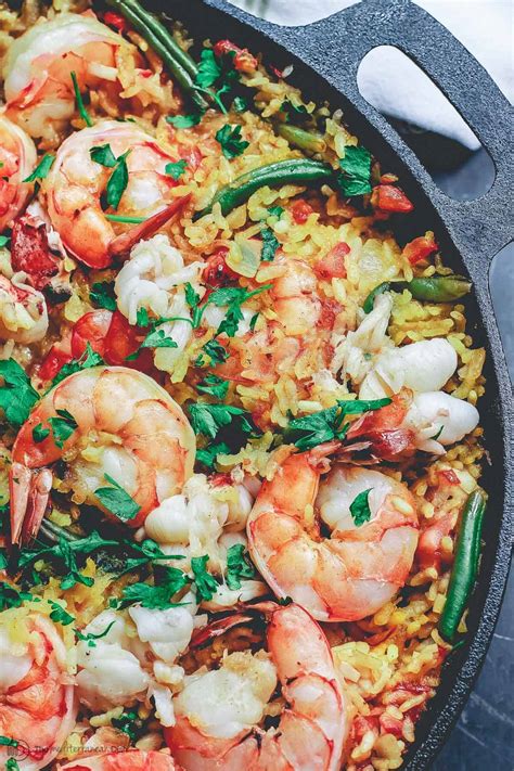 Easy Seafood Paella Recipe | The Mediterranean Dish