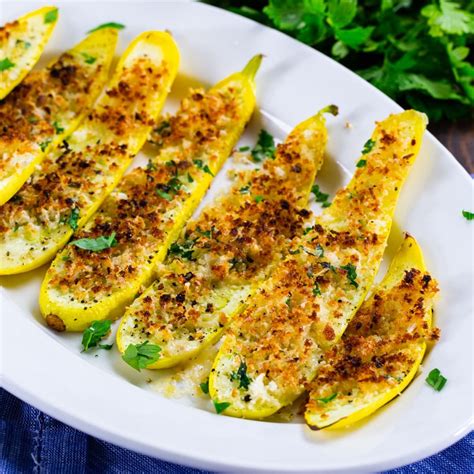 Panko Parmesan Squash Planks - Spicy Southern Kitchen