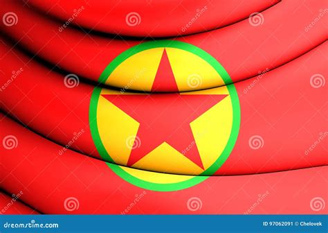 Flag of Kurdistan Workers Party Stock Illustration - Illustration of ...