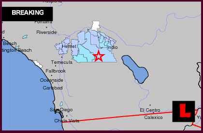 Earthquake In California How Far From San Diego